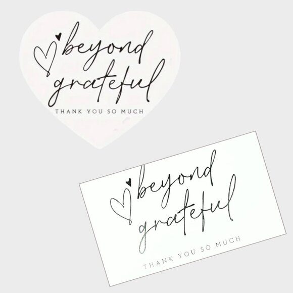 100 Assorted  Hearts Shape &  bussines Thank you cards - Picture 3 of 7